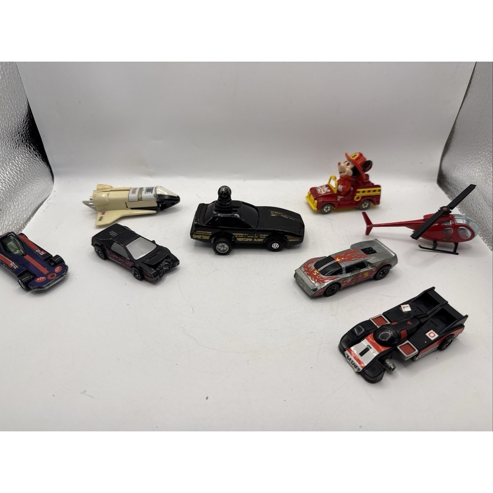 Vintage Lot Schaper 5 Winders Pullback Car, Hotwheels Crash, Whistler, Crasher,